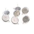 Stainless Steel 6/8/10/12mm Stud Earring Tray Posts With Loop DIY Findings Without Ear Backs 0.5g Stud Earrings view 3