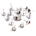 Stainless Steel 6/8/10/12mm Stud Earring Tray Posts With Loop DIY Findings Without Ear Backs 0.5g Stud Earrings view 4