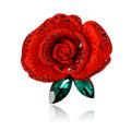 Vintage Alloy Enamel Rose Brooch Pin For Women's Suits And Dresses view 5