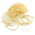 20-40mm Iron Plated Round Wine Glass Earring Hoops, Eye Pin Ear Wire Loops For Beading DIY Earrings view 2