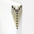 Alloy Rhinestone Y Chain Brooch Pin For Women Coats And Suits view 2