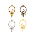 Zinc Alloy Mirror Charm Pendant for DIY Necklace Bracelet Jewelry Making view 5