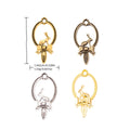 Zinc Alloy Mirror Charm Pendant for DIY Necklace Bracelet Jewelry Making view 1