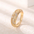 Italian Vintage Light Luxury Woven Twist Ring For Women, Niche Design Fashion Autumn Winter Accessory view 2