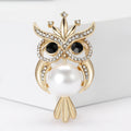Alloy Pearl Owl Brooch Pin For Women's Animal Apparel Decor view 2