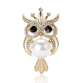 Alloy Pearl Owl Brooch Pin For Women's Animal Apparel Decor view 5