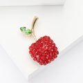 Alloy Rhinestone Apple Brooch For Women Suit And Coat view 3