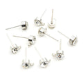 DIY Rhinestone Stud Earring Posts With Loop For Jewelry Making Ear Accessory , No Backs Stud Earrings view 2