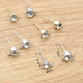 DIY Rhinestone Stud Earring Posts With Loop For Jewelry Making Ear Accessory , No Backs Stud Earrings view 3