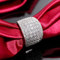 Sparkling Wide Band Statement Ring, Cross Border Women'S Bold Pave Zircon Fashion Jewelry view 3