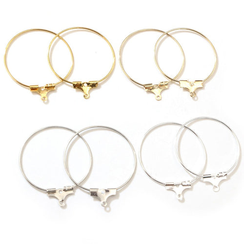 20-45mm Iron Plated Hoop Earring DIY Hanger Findings Handmade Jewelry Making Accessories 0.5g Earrings