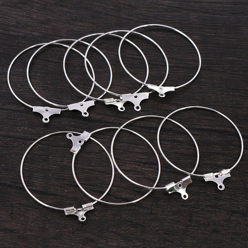 20-45mm Iron Plated Hoop Earring DIY Hanger Findings Handmade Jewelry Making Accessories 0.5g Earrings