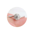 Korean Style Simulated Diamond Bouquet Proposal Ring With Swing Arm Design, Elegant Versatile Finger Ring view 5