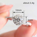 Korean Style Simulated Diamond Bouquet Proposal Ring With Swing Arm Design, Elegant Versatile Finger Ring view 4