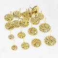 Stainless Steel 6/8/10/12mm Round Stud Earrings With Hole DIY Earring Findings No Backs view 3