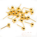 3/4/5mm Ball Stud Earrings With Loop Round Bead Posts For DIY Jewelry Findings Without Backs view 3