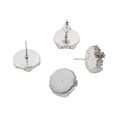 12mm Stainless Steel Crown Ear Stud Posts With Tray Base For DIY Earring Accessories Earrings view 5