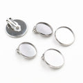 6-20mm Stainless Steel DIY Earring Stud Bezels And Non Pierced Ear Clips Accessories 1-2g Earrings view 3
