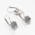 Stainless Steel 12mm Tray French Earring Base Serrated Edge Leverback Ear Hooks DIY Findings 0.8g Earrings view 5