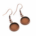 8-20mm Round Blank Earring Hook Base Settings, Plated Cabochon Findings For DIY Jewelry 1g Earrings view 3