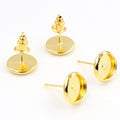 50pcs 6-12mm Earring Post Pad Bases DIY Stud Earring Findings Jewelry Accessories Without Backs Stud Earrings view 3