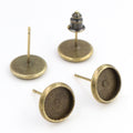 50pcs 6-12mm Earring Post Pad Bases DIY Stud Earring Findings Jewelry Accessories Without Backs Stud Earrings view 2