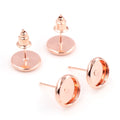 50pcs 6-12mm Earring Post Pad Bases DIY Stud Earring Findings Jewelry Accessories Without Backs Stud Earrings view 4