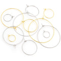 12-45mm Stainless Steel Round Nine Pin Wine Glass Earring Hoops Beading Ear Wire Findings Earrings view 5