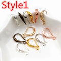 15x10mm Plated Pure Copper Ear Hooks For DIY Earrings Jewelry Accessory Findings 0.5g view 3