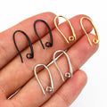 20x11mm Copper Plated Ear Hooks With Loop DIY Earring Making Jewelry Findings Accessories Earrings view 3