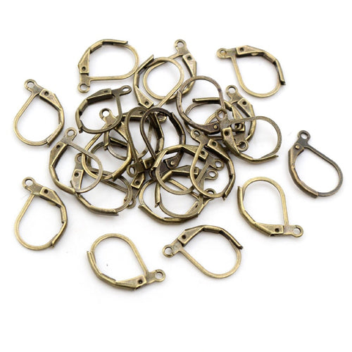15x10mm Spring D Shape French Ear Hooks DIY Earring Clip Hoop Jewelry Findings Accessories Earrings