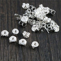 100pcs 5x3mm DIY Earring Findings Copper Plated Brass Ear Backs With 925 Stamp For Studs Earrings view 2