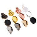 Iron Ear Clip Findings With 10-20mm Inner Tray For Non Pierced DIY Earrings view 5