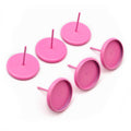 20pcs Pack 8/10/12mm Color Tray Ear Stud Pins For DIY Earrings Jewelry Findings Without Backs view 3
