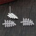 15x13mm Copper Plated Leaf Shape Ear Stud Posts With Loop DIY Earring Jewelry Findings 0.7g Earrings view 4