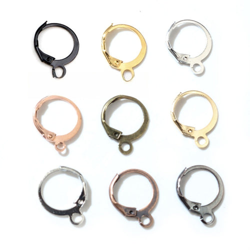 14x12mm Copper Plated French Ear Hook Earring Findings For DIY Jewelry Accessories Earrings
