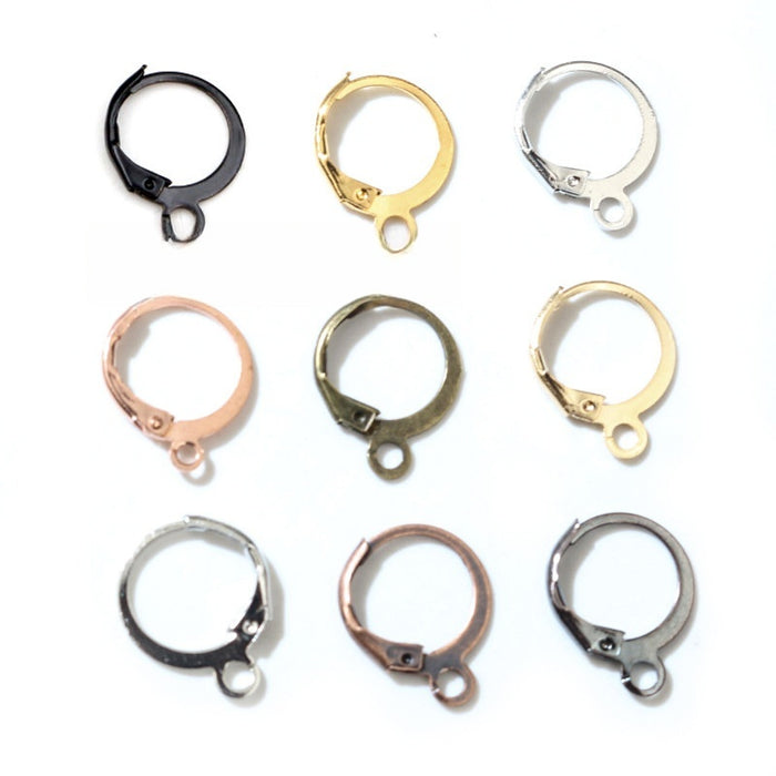 14x12mm Copper Plated French Ear Hook Earring Findings For DIY Jewelry Accessories Earrings