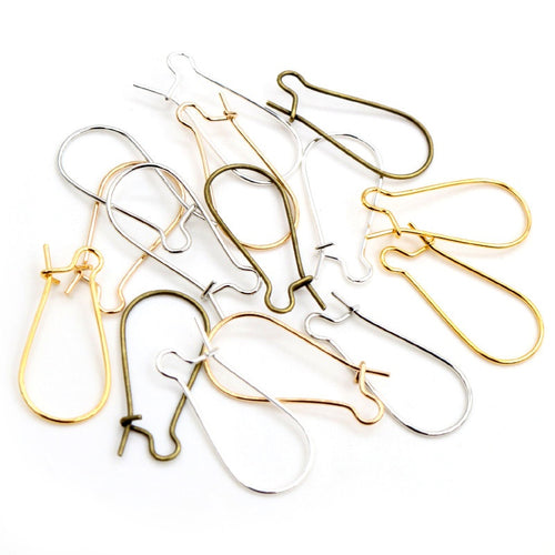 100pcs Korean Style Large Ear Hooks U Shaped Teardrop Earring Wires Jewelry Findings 20g 25g 35g Earrings