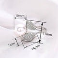 New Fashion Leaf Simulated Pearl Ring For Women, Fresh Designer Statement Jewelry For view 4
