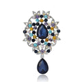 Small Alloy Glass Pendant Brooch Pin For Women's Apparel Decoration view 5