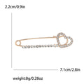 Alloy Rhinestone Heart Brooch Fashion Women Suit Lapel Pin view 4
