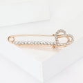 Alloy Rhinestone Heart Brooch Fashion Women Suit Lapel Pin view 2