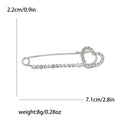 Alloy Rhinestone Heart Brooch Fashion Women Suit Lapel Pin view 6