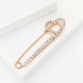 Alloy Rhinestone Heart Brooch Fashion Women Suit Lapel Pin view 3