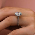 Clear Oval Pigeon Egg Wedding Ring, Luxury Bridal Studio Prop Finger Jewelry For Women view 5