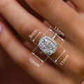 Clear Oval Pigeon Egg Wedding Ring, Luxury Bridal Studio Prop Finger Jewelry For Women view 4