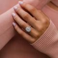 Clear Oval Pigeon Egg Wedding Ring, Luxury Bridal Studio Prop Finger Jewelry For Women view 3