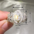 Niche Design Floral Butterfly Marquise Stone Ring For Women, Light Luxury Engagement Jewelry view 4