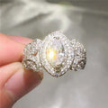 Niche Design Floral Butterfly Marquise Stone Ring For Women, Light Luxury Engagement Jewelry view 2