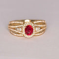 Fashion Zircon Ring With Cross Wrap Design, Personalized Temperament Finger Ring Birthday Gift view 3